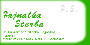 hajnalka sterba business card